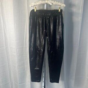 Rich&Royal Leather Look Brushed Pants in Black - Size 4